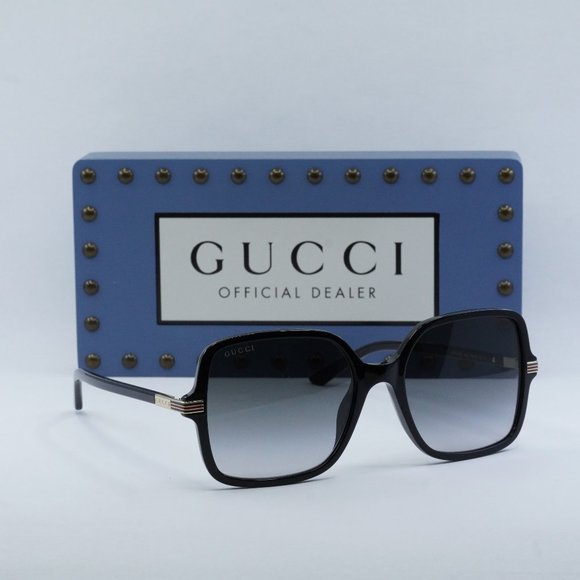 Gucci GG1449S 001 Square Sunglasses - Black/Grey Gradient main image 4